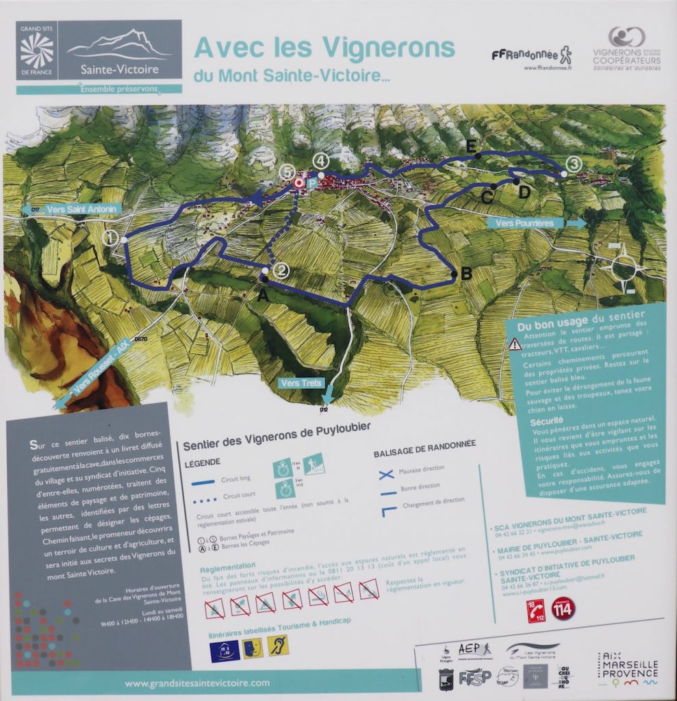 Puyloubier WineMakers Trails Map